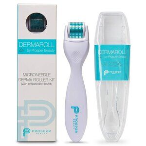 Derma Roller Microneedle Kit [DERMAROLL LITE 0.25mm by ] Face Roller with Replac